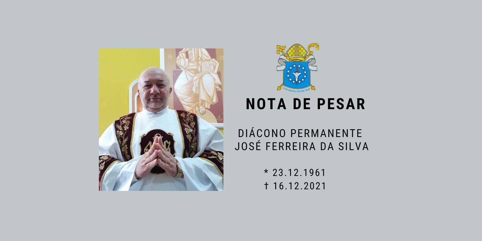 Nota de Pesar - Padre João Caruana
